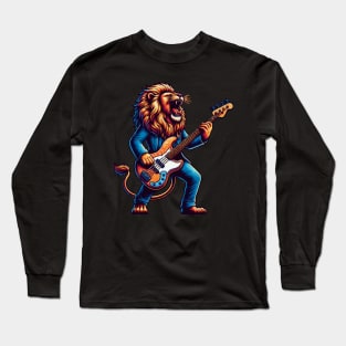 Lion Groove King: Roaring Bass Long Sleeve T-Shirt